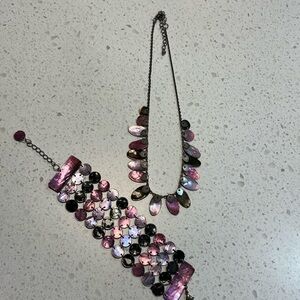 Set of 2 bracelet and necklace handmade delicate